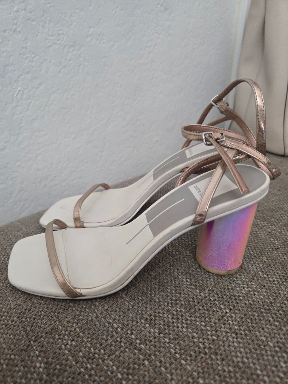 Dolce Vita rose gold Iridescent Strappy sandals